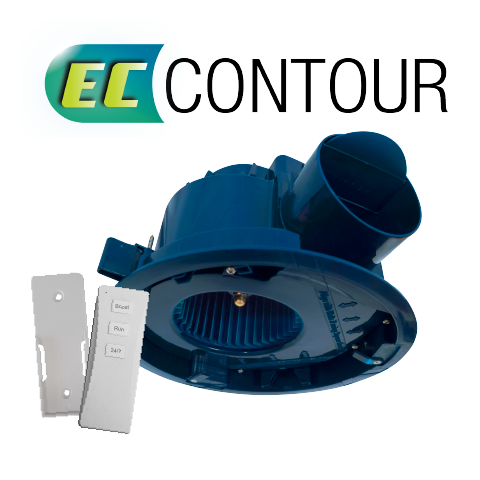 Manrose EC Contour Bathroom and High Steam Area Continuous Fans