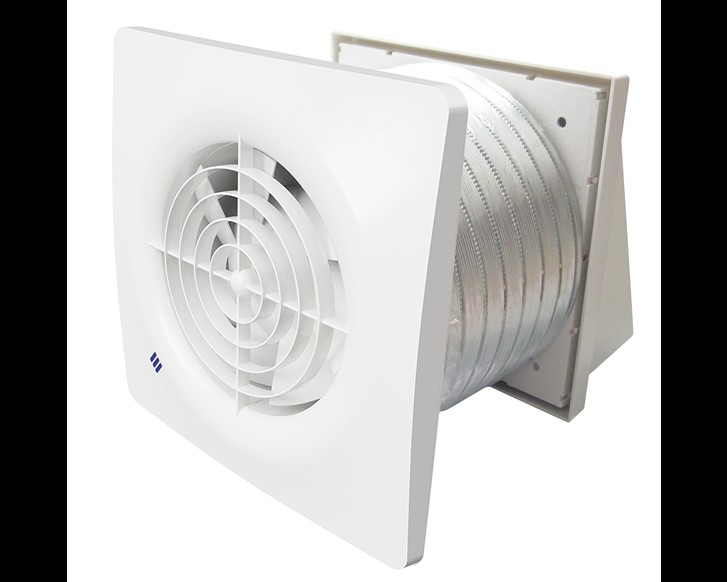 Manrose Quiet Wall/Ceiling Bathroom 125mm Fan with Humidity Sensor