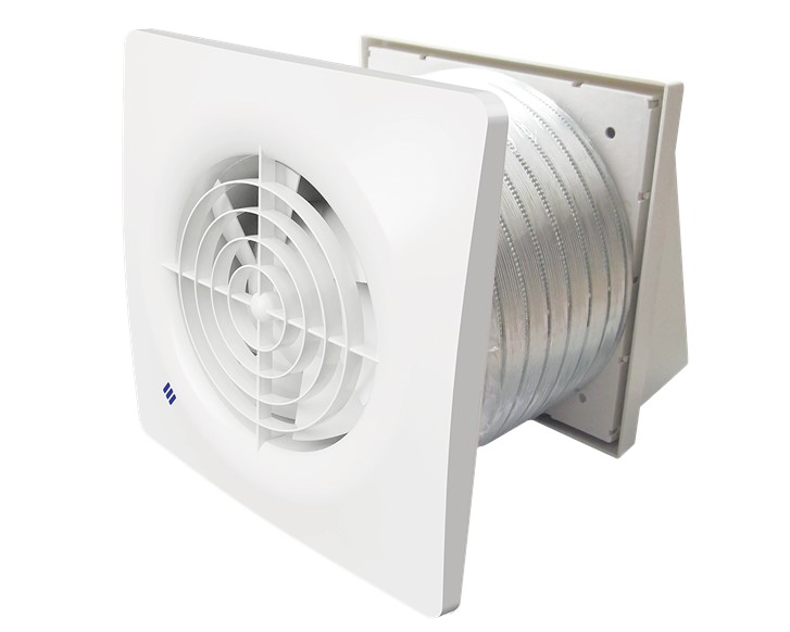 Manrose Quiet Wall/Ceiling Bathroom 125mm Fan with Humidity Sensor