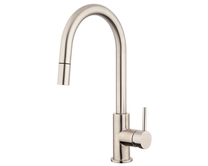 Stainless Gooseneck Minimal Pull Out Sink Mixer