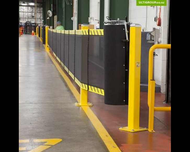 Spanguard Retractable Mesh Safety Barrier - Ulti Group Access Way Solutions