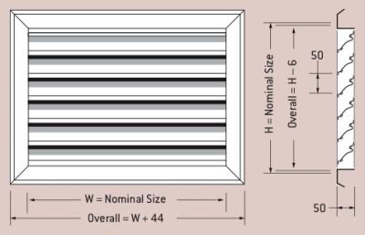 Price Holyoake Outside Horizontal Louvers (Louvre) - OHL-45