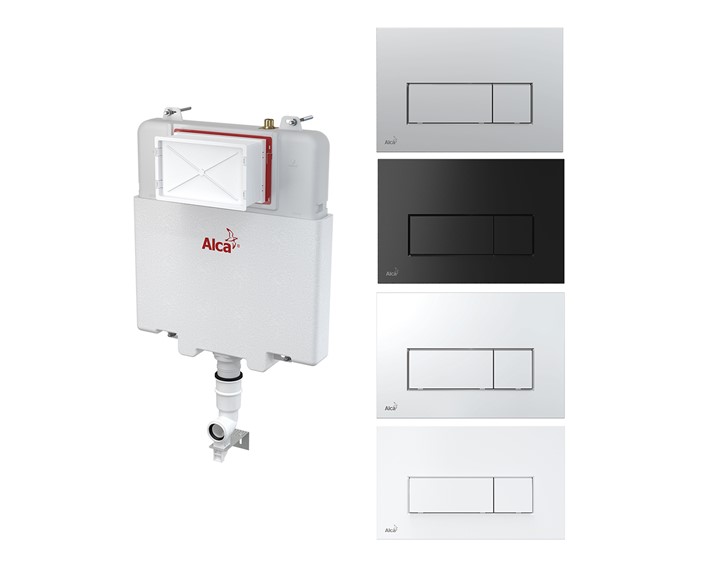 Alcaplast In Wall Frameless Cistern and Push Panel Faceplates